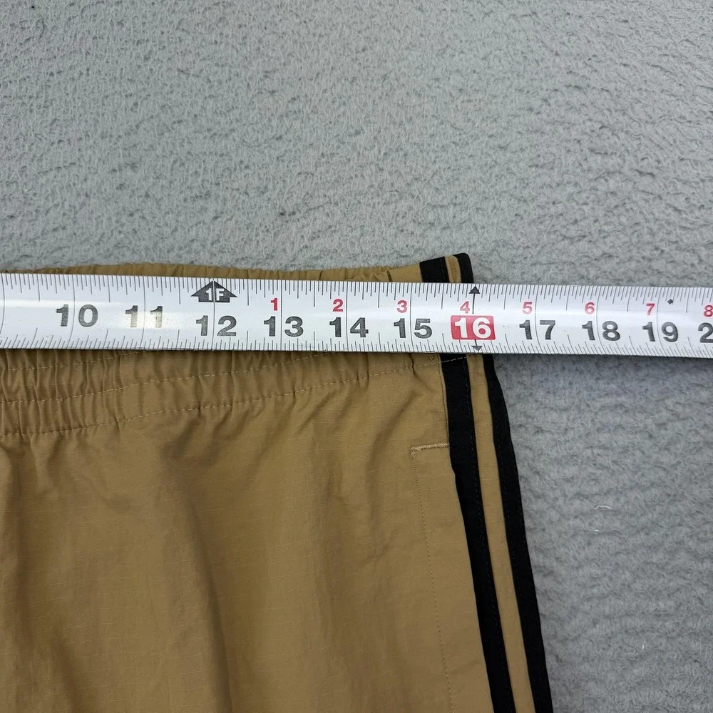 Adidas 3S Cargo Pants‎ Mens Medium Beige Originals Nylon Track Stripe Pockets